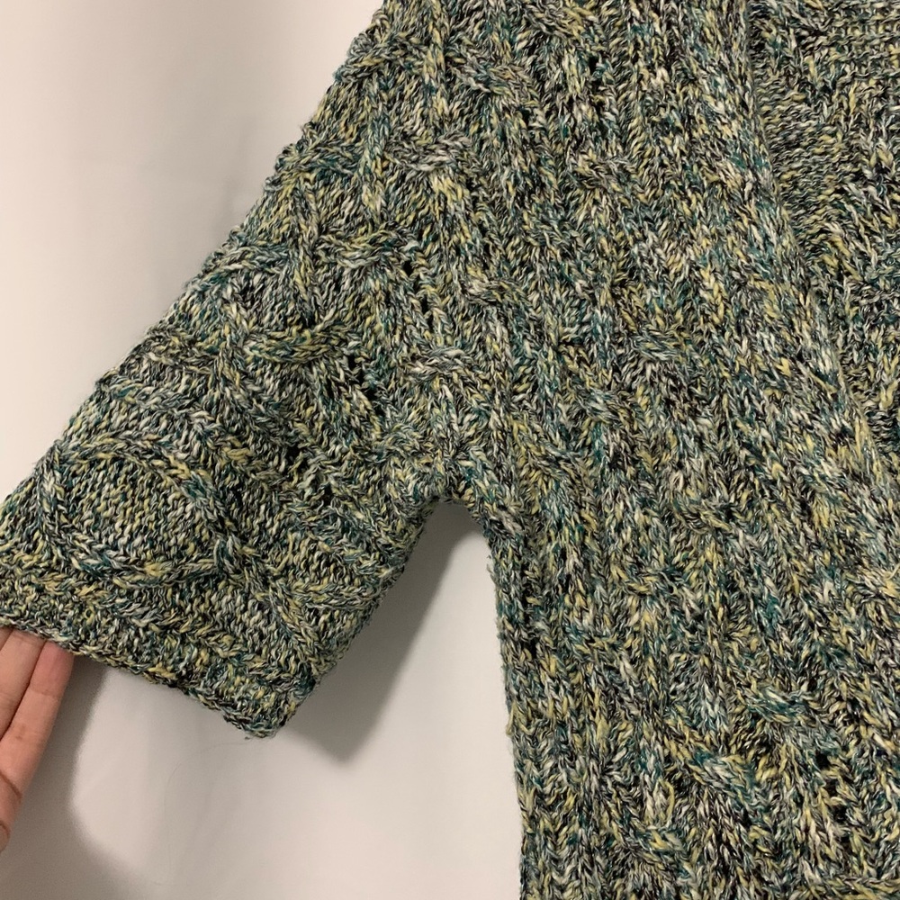 Anthro Moth Knit Green Tern Tail Cardigan Size L - Picture 5 of 8